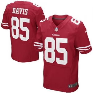 Nike Vernon Davis San Francisco 49ers Elite Jersey - Scarlet