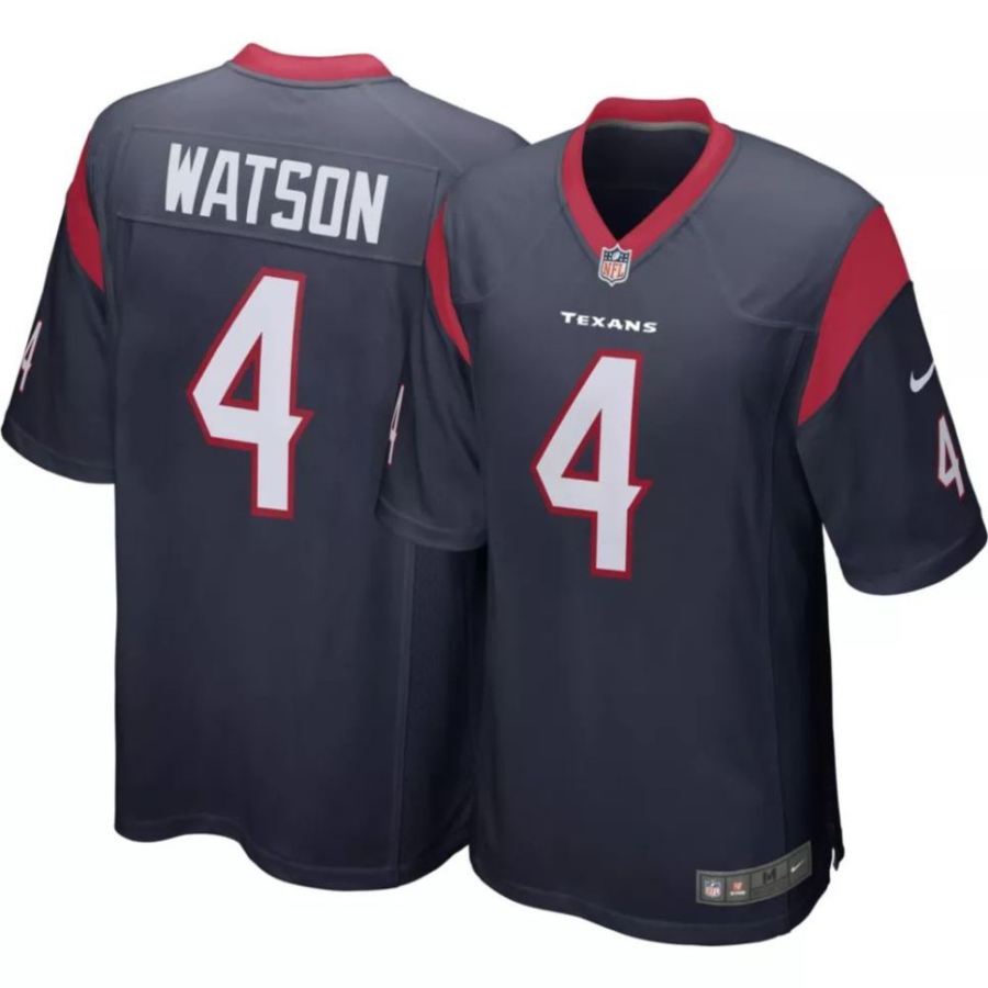 Nike Youth Houston Texans Deshaun Watson #4 Navy Game Jersey