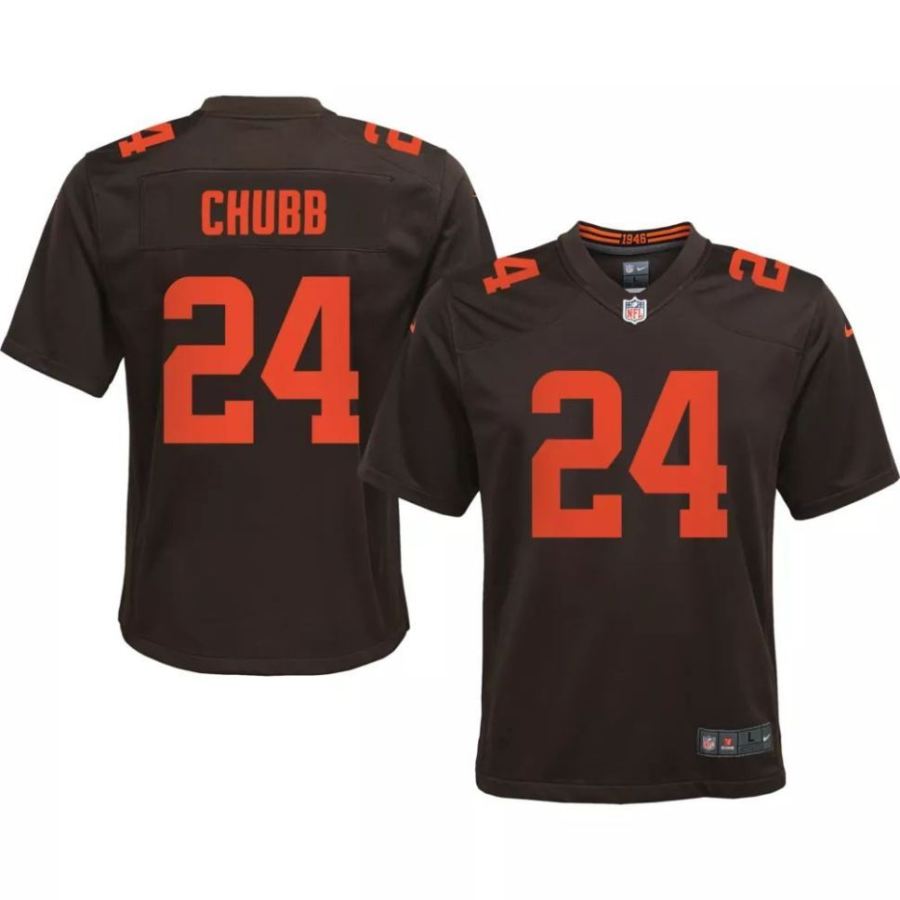 Nike Youth Cleveland Browns Nick Chubb #24 Brown Game Jersey