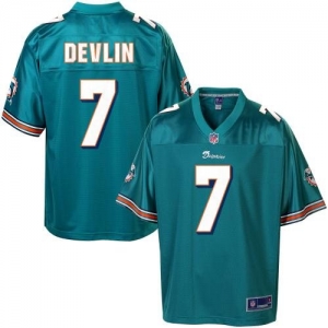 Pro Line Men's Miami Dolphins Pat Devlin Team Color Jersey