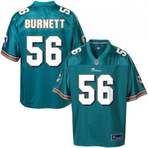 Pro Line Men's Miami Dolphins Kevin Burnett Team Color Jersey