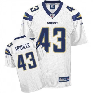 Reebok NFL Equipment San Diego Chargers #43 Darren Sproles White