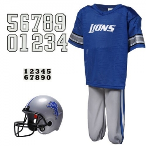 Detroit Lions Youth Light Blue Deluxe Team Uniform Set