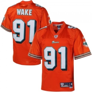 Reebok Cameron Wake Miami Dolphins Premier Tackle Twill Jersey -