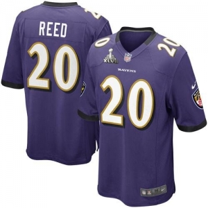 Nike Ed Reed Baltimore Ravens Youth Super Bowl XLVII Game Jersey