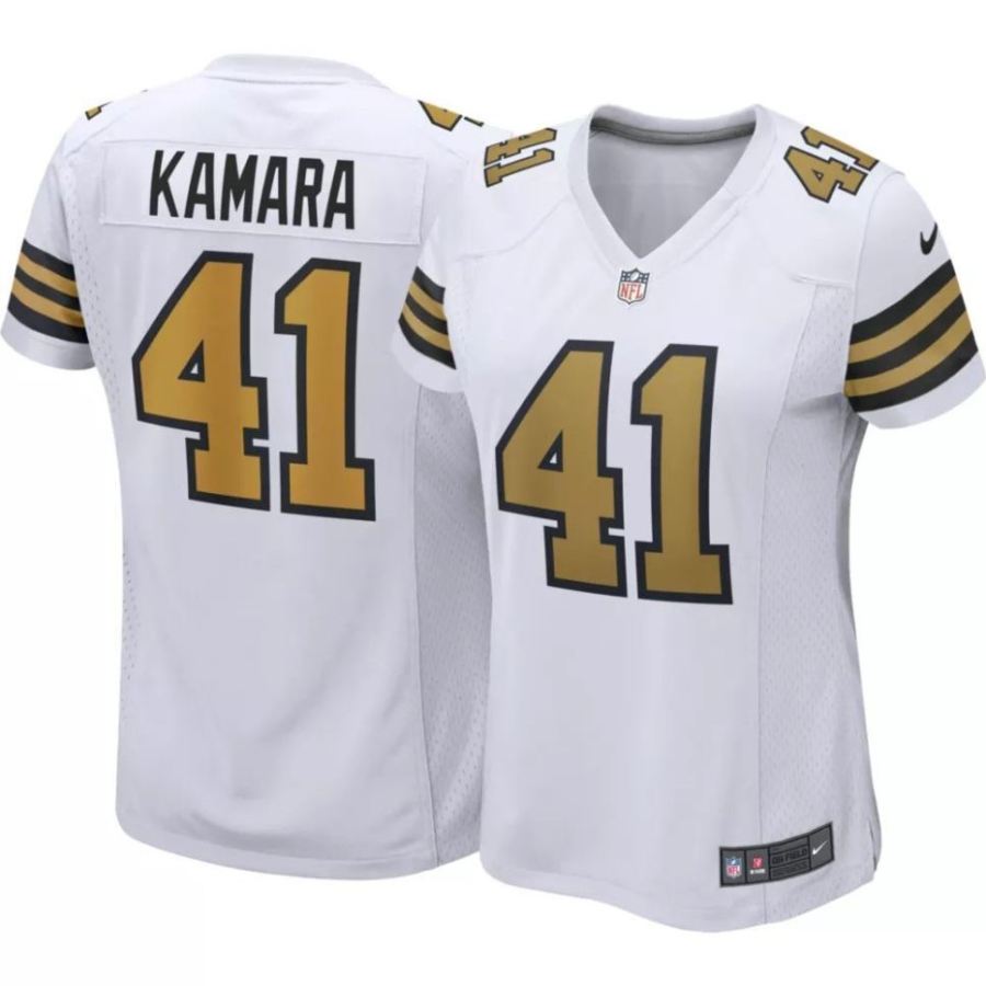 Nike Women's New Orleans Saints Alvin Kamara #41 White Game Jers