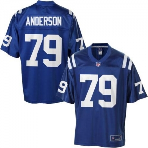 Pro Line Men's Indianapolis Colts Justin Anderson Team Color Jer