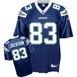 Reebok NFL Equipment San Diego Chargers #83 Vincent Jackson Navy