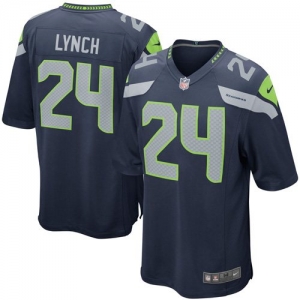 Nike Marshawn Lynch Seattle Seahawks Game Jersey - College Navy