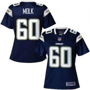 Pro Line Women's San Diego Chargers David Molk Team Color Jersey