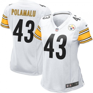 Nike Women's Pittsburgh Steelers Troy Polamalu Game White Jersey