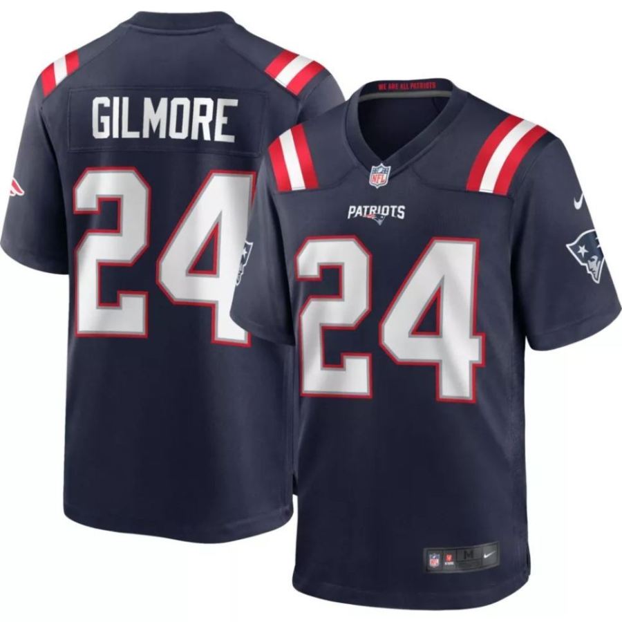 Nike Men's New England Patriots Stephon Gilmore #24 Navy Game Je