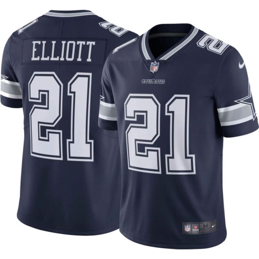 Nike Men's Dallas Cowboys Ezekiel Elliott #21 Navy Limited Jerse