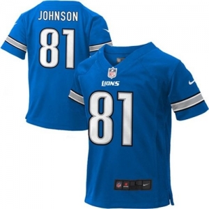 Nike Calvin Johnson #81 Detroit Lions Toddler Game Jersey - Ligh