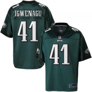 Pro Line Men's Philadelphia Eagles Emil Igwenagu Team Color Jers