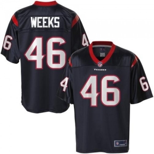 Pro Line Men's Houston Texans Jonathan Weeks Team Color Jersey