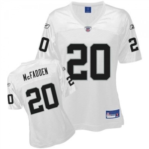 Reebok Oakland Raiders Darren McFadden Women's Replica White Jer