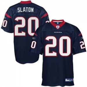 Reebok Steve Slaton Houston Texans Authentic Jersey - Navy Blue