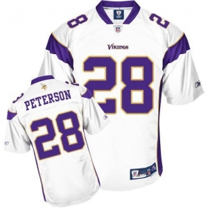 Reebok NFL Equipment Minnesota Vikings #28 Adrian Peterson White