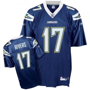 Reebok NFL Equipment San Diego Chargers #17 Phillip Rivers Navy