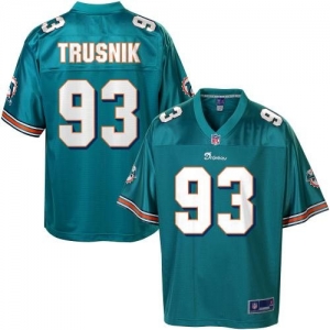 Pro Line Men's Miami Dolphins Jason Trusnik Team Color Jersey