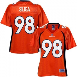 Pro Line Women's Denver Broncos Sealver Siliga Team Color Jersey