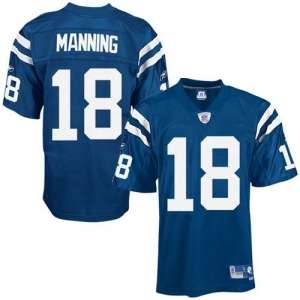 Reebok NFL Equipment Indianapolis Colts #18 Peyton Manning Royal