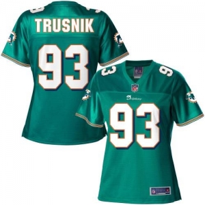 Pro Line Women's Miami Dolphins Jason Trusnik Team Color Jersey