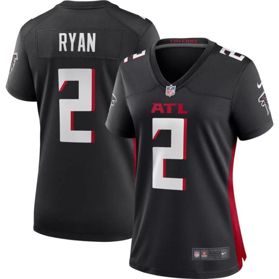 Nike Women's Atlanta Falcons Matt Ryan #2 Black Game Jersey