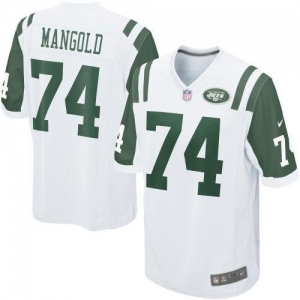 Men's Nike New York Jets Nick Mangold Game White Jersey