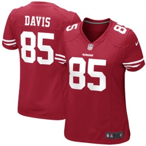 Nike Vernon Davis San Francisco 49ers Women's Game Jersey - Scar