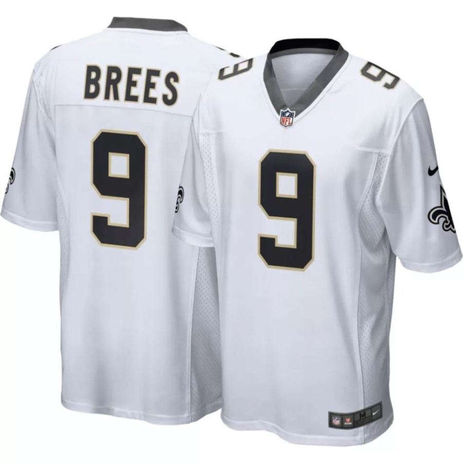 Nike Men's New Orleans Saints Drew Brees #9 White Game Jersey