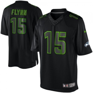 Nike Matt Flynn Seattle Seahawks Impact Twill Jersey - Black