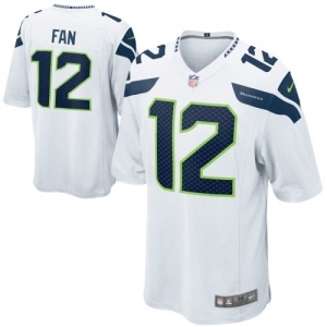 Nike #12 Fan Seattle Seahawks Youth Game Jersey - White