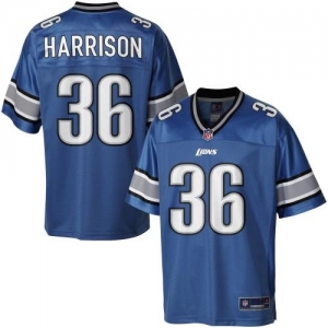 Pro Line Men's Detroit Lions Jerome Harrison Team Color Jersey