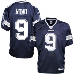 Reebok NFL Equipment Dallas Cowboys #9 Tony Romo Navy Blue Authe