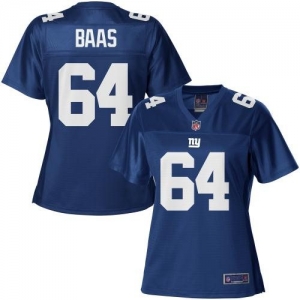 Pro Line Women's New York Giants David Baas Team Color Jersey