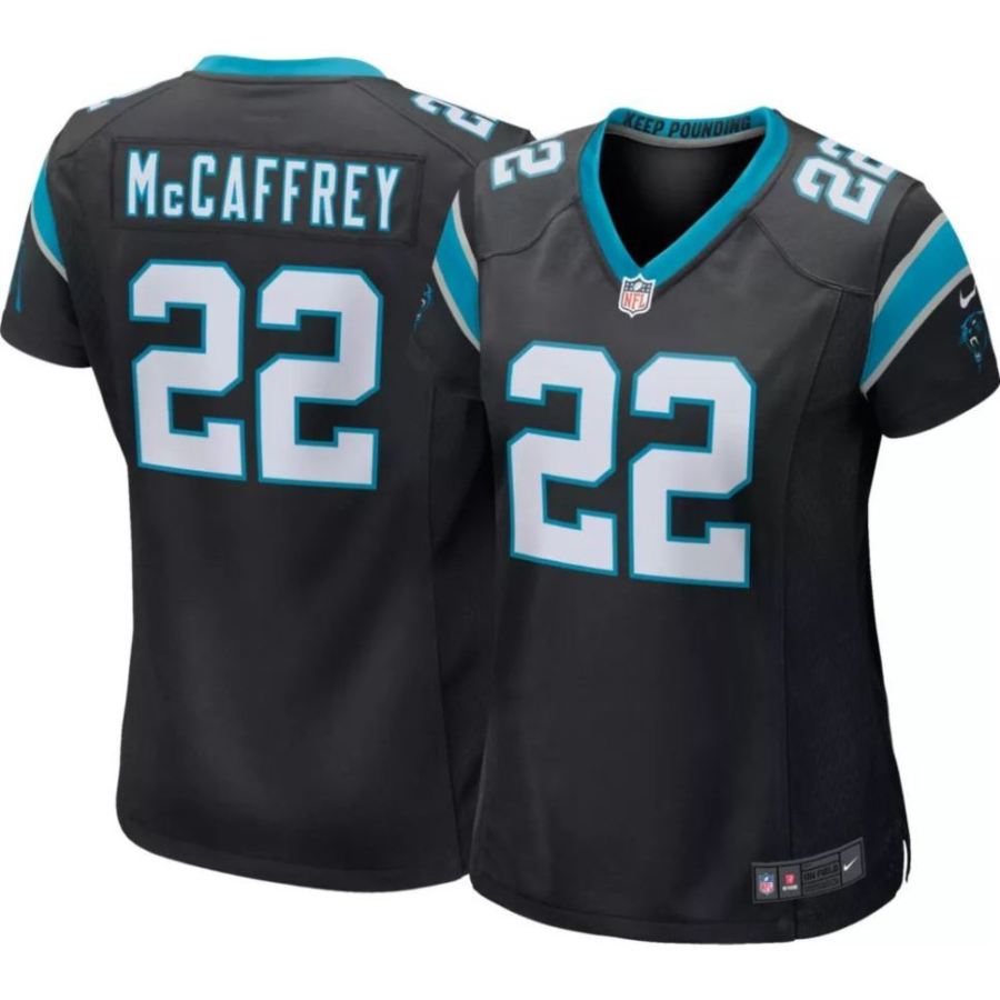 Nike Women's Carolina Panthers Christian McCaffrey #22 Black Gam