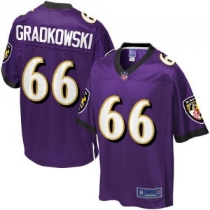 Pro Line Men's Baltimore Ravens Gino Gradkowski Team Color Jerse