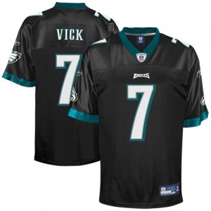 Reebok NFL Equipment Philadelphia Eagles #7 Michael Vick Black R