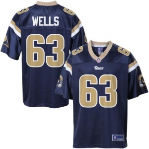 Pro Line Men's St. Louis Rams Scott Wells Team Color Jersey