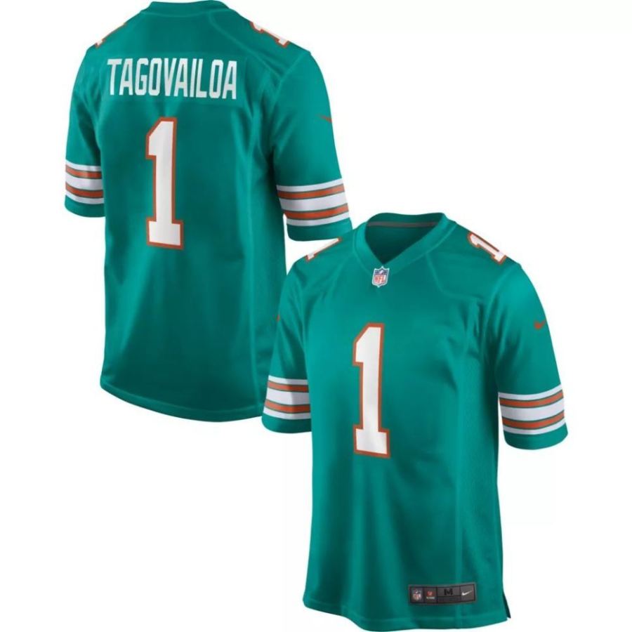 Nike Men's Miami Dolphins Tua Tagovailoa #1 Aqua Game Jersey