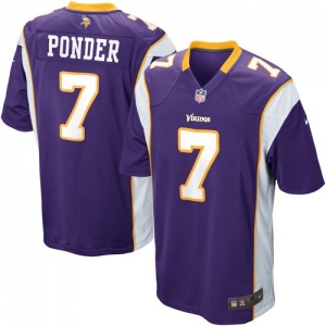 Nike Christian Ponder Minnesota Vikings Youth Game Jersey - Purp