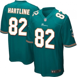 Nike Brian Hartline Miami Dolphins Game Jersey - Aqua