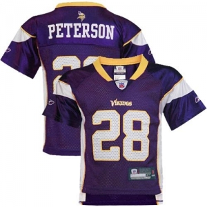 Reebok Minnesota Vikings #28 Adrian Peterson Purple Toddler Repl