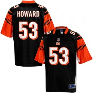 Pro Line Men's Cincinnati Bengals Thomas Howard Team Color Jerse