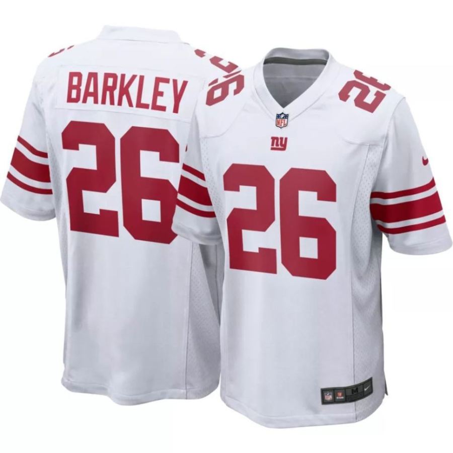 Nike Men's New York Giants Saquon Barkley #26 White Game Jersey