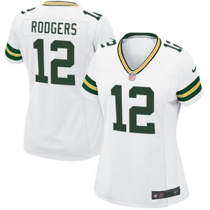 Nike Aaron Rodgers Green Bay Packers Women's Game Jersey - White