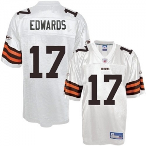 Reebok NFL Equipment Cleveland Browns #17 Braylon Edwards White