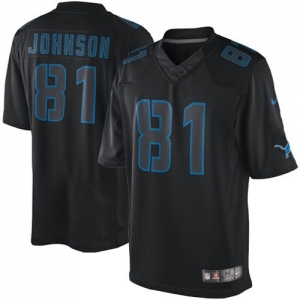 Nike Calvin Johnson Detroit Lions Youth Impact Jersey - Black